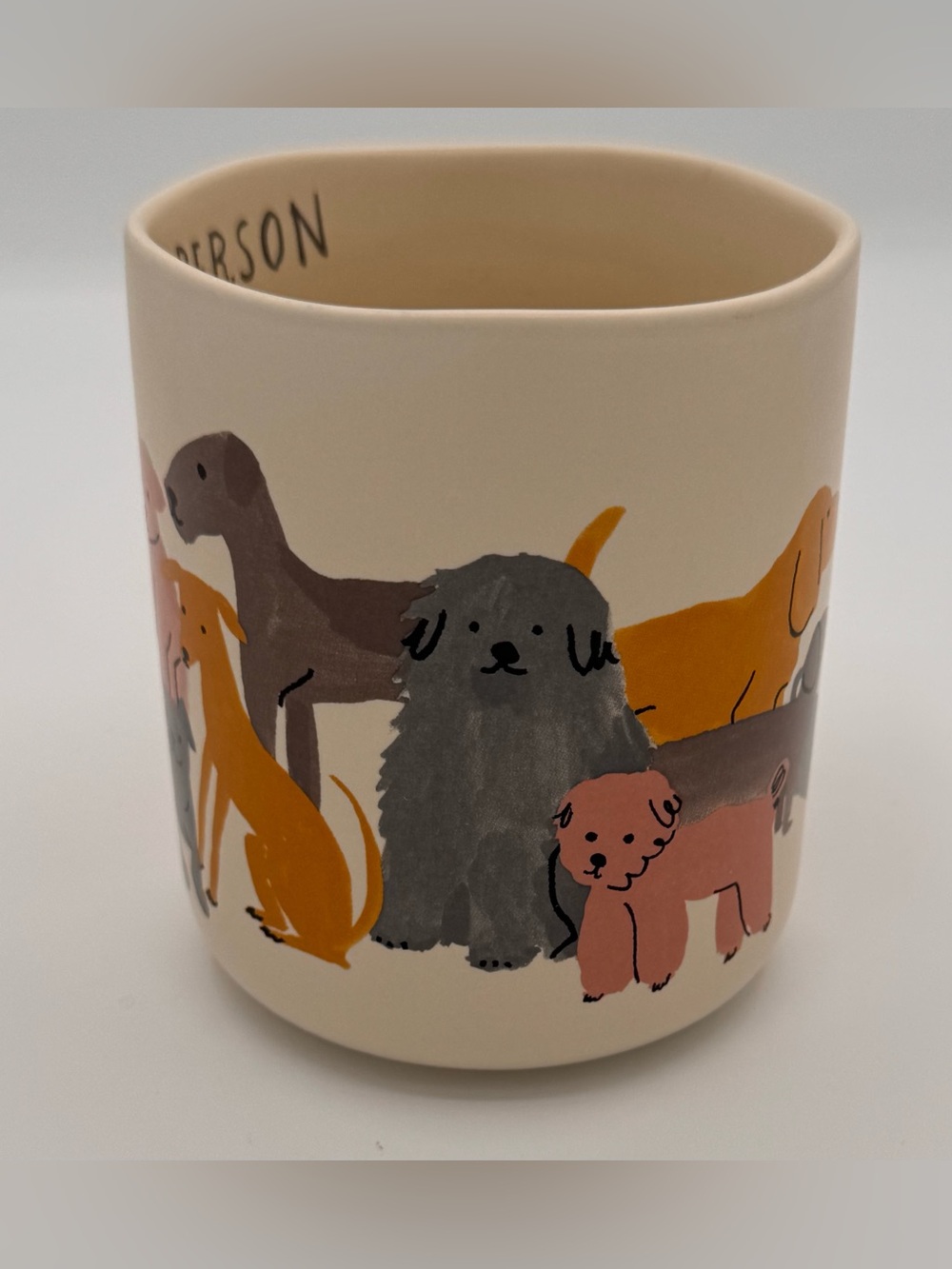 Opalhouse Cream Ceramic Mug with Multi-Colored Dog Illustrations